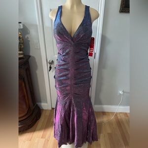 Xscape purple shimmery dress size 10